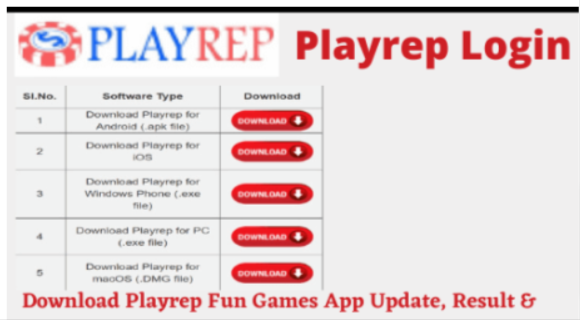 Playrep Login 2022-- Download Playrep Fun Gamings App Update, Result & Report