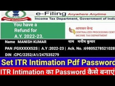 What Is the Password To Open ITR?