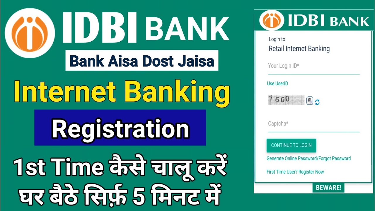 How To Register For IDBI Internet Banking